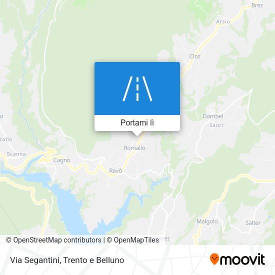Mappa Via Segantini