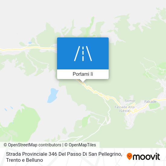Mappa Strada Provinciale 346 Del Passo Di San Pellegrino