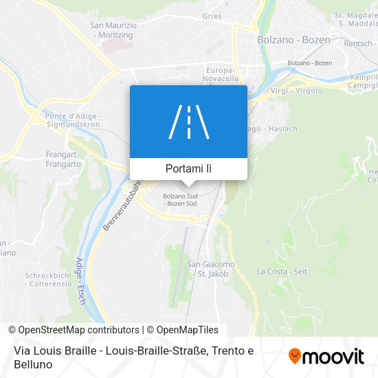 Mappa Via Louis Braille - Louis-Braille-Straße