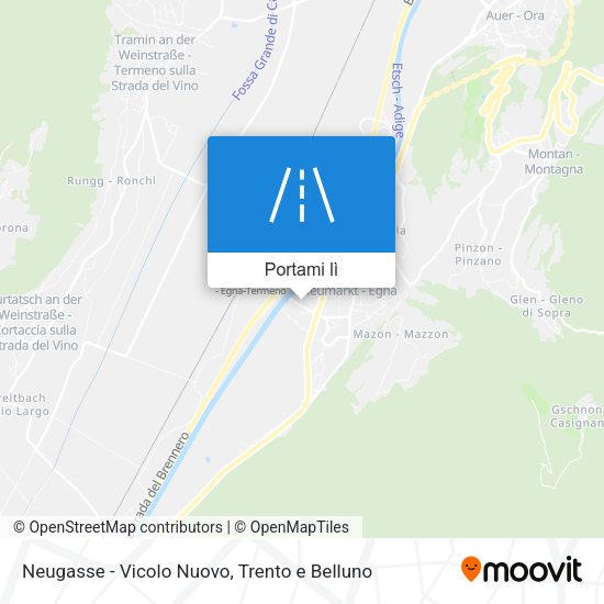 Mappa Neugasse - Vicolo Nuovo
