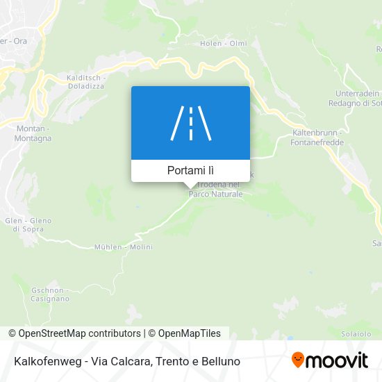 Mappa Kalkofenweg - Via Calcara