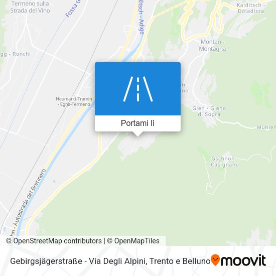Mappa Gebirgsjägerstraße - Via Degli Alpini