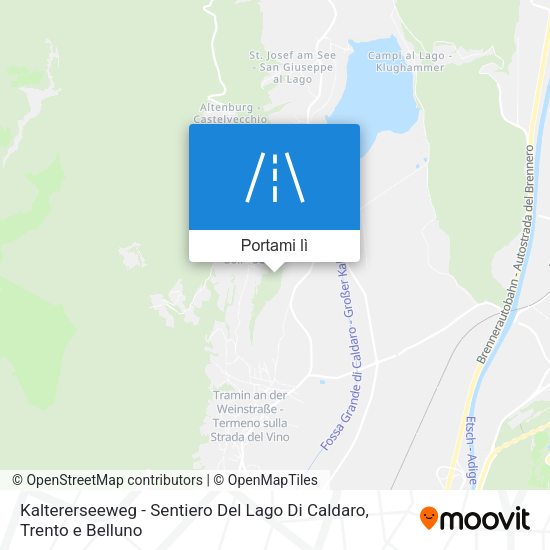 Mappa Kaltererseeweg - Sentiero Del Lago Di Caldaro