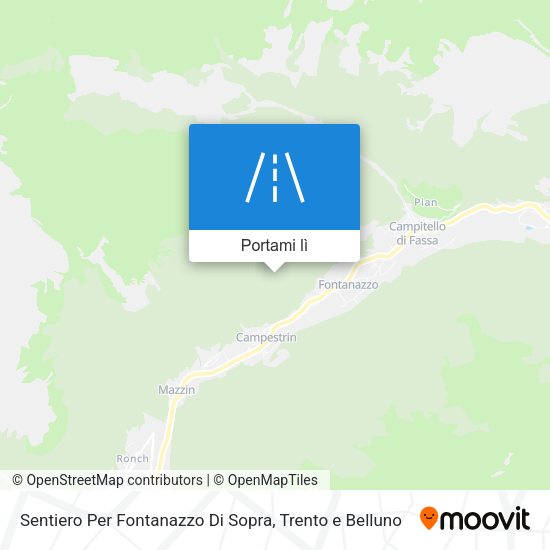 Mappa Sentiero Per Fontanazzo Di Sopra