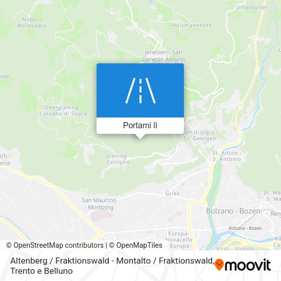 Mappa Altenberg / Fraktionswald - Montalto / Fraktionswald