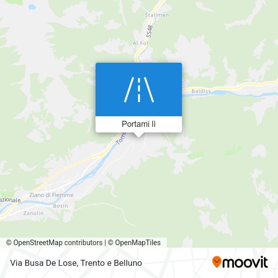 Mappa Via Busa De Lose