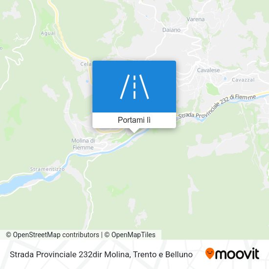 Mappa Strada Provinciale 232dir Molina