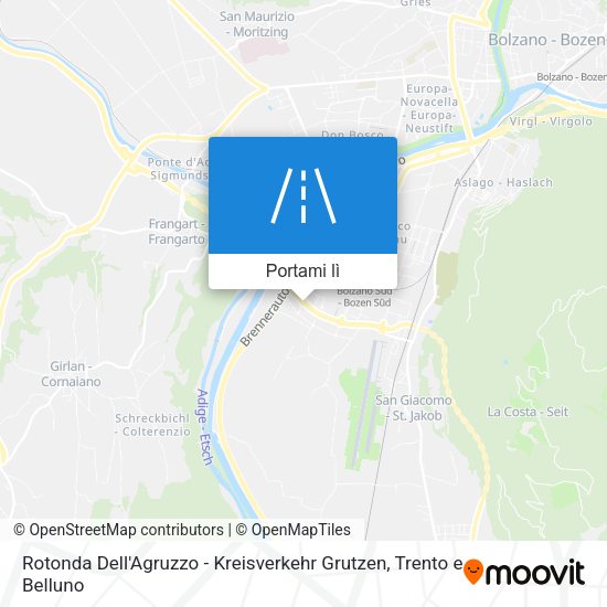 Mappa Rotonda Dell'Agruzzo - Kreisverkehr Grutzen