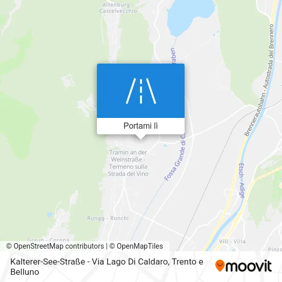 Mappa Kalterer-See-Straße - Via Lago Di Caldaro