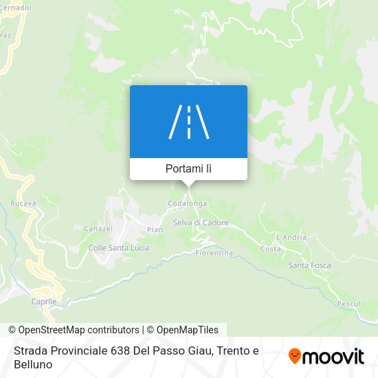 Mappa Strada Provinciale 638 Del Passo Giau