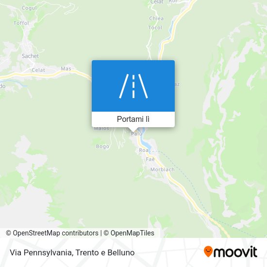 Mappa Via Pennsylvania