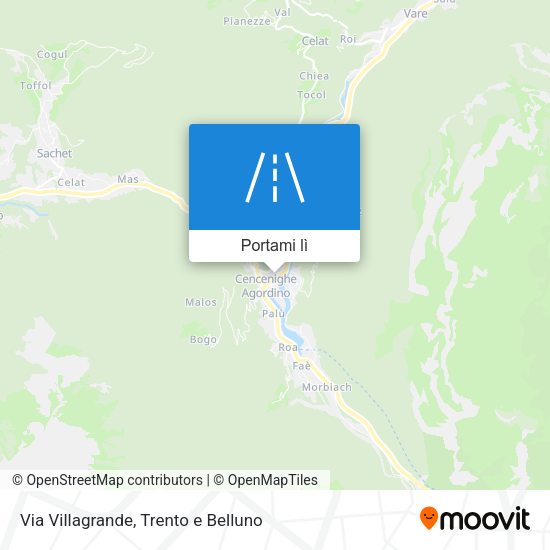 Mappa Via Villagrande