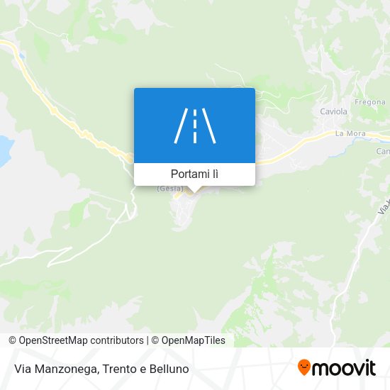 Mappa Via Manzonega