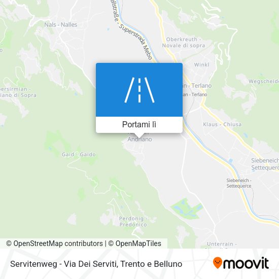 Mappa Servitenweg - Via Dei Serviti