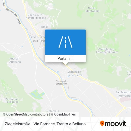 Mappa Ziegeleistraße - Via Fornace