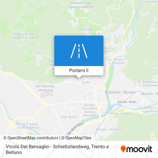 Mappa Vicolo Del Bersaglio - Schießstandweg