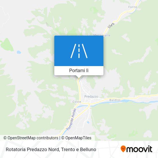 Mappa Rotatoria Predazzo Nord