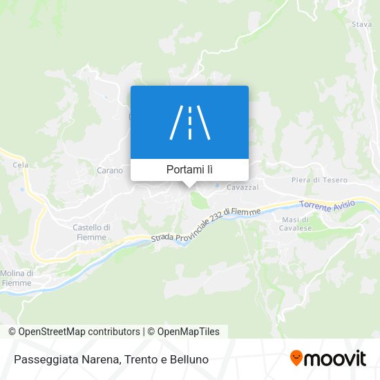 Mappa Passeggiata Narena