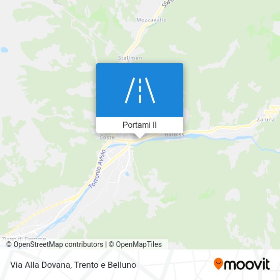 Mappa Via Alla Dovana