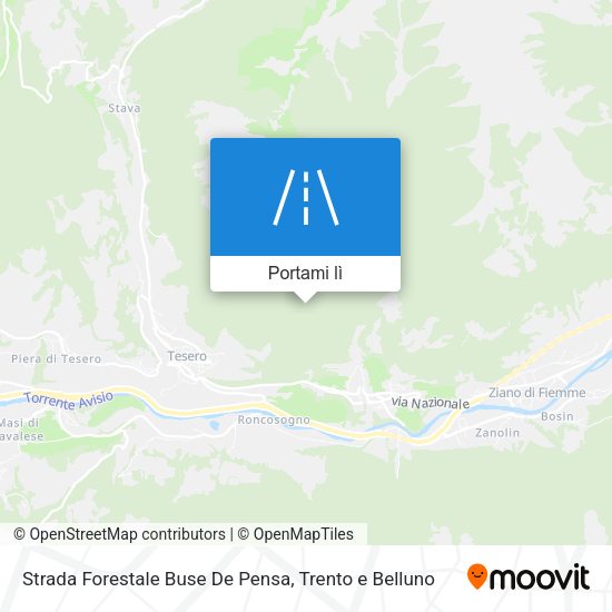 Mappa Strada Forestale Buse De Pensa