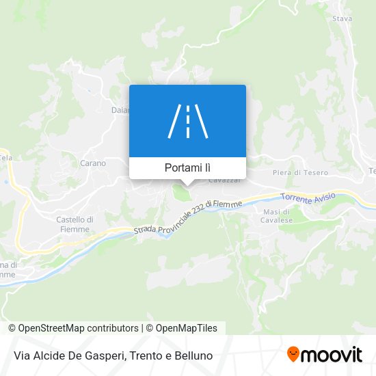 Mappa Via Alcide De Gasperi