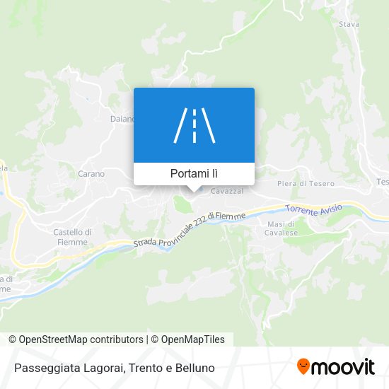 Mappa Passeggiata Lagorai