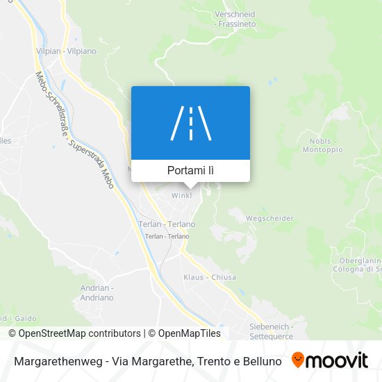 Mappa Margarethenweg - Via Margarethe