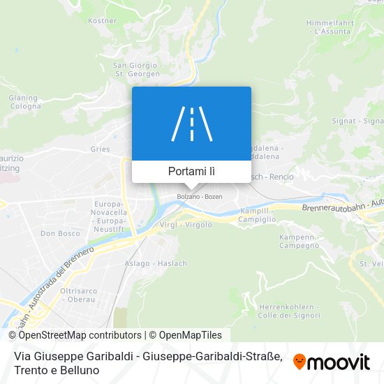 Mappa Via Giuseppe Garibaldi - Giuseppe-Garibaldi-Straße