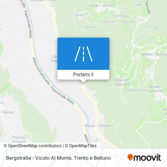 Mappa Bergstraße - Vicolo Al Monte