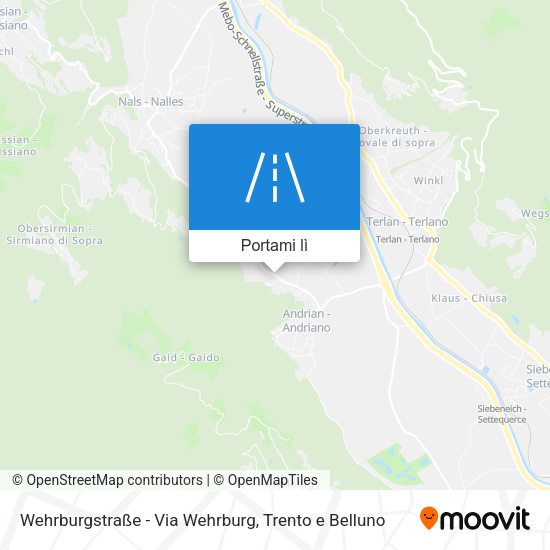 Mappa Wehrburgstraße - Via Wehrburg