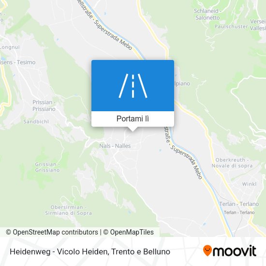 Mappa Heidenweg - Vicolo Heiden