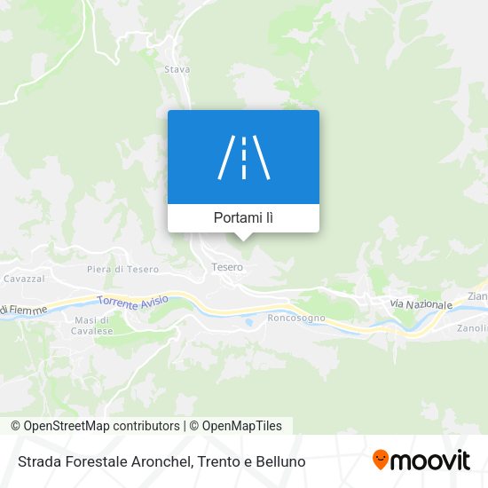 Mappa Strada Forestale Aronchel
