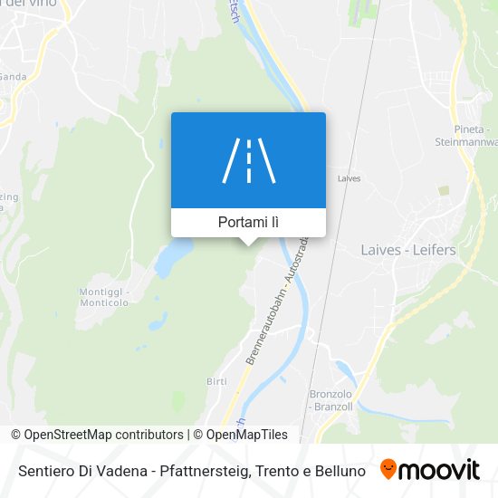 Mappa Sentiero Di Vadena - Pfattnersteig
