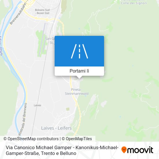 Mappa Via Canonico Michael Gamper - Kanonikus-Michael-Gamper-Straße