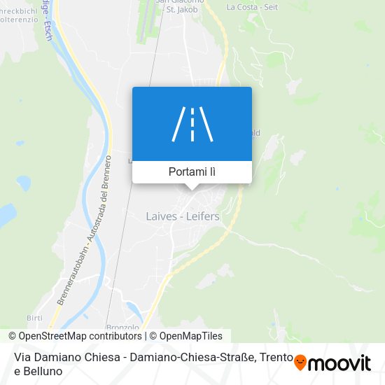 Mappa Via Damiano Chiesa - Damiano-Chiesa-Straße