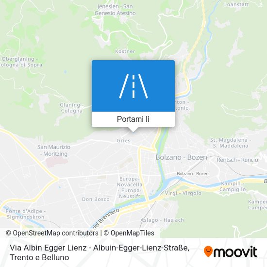 Mappa Via Albin Egger Lienz - Albuin-Egger-Lienz-Straße