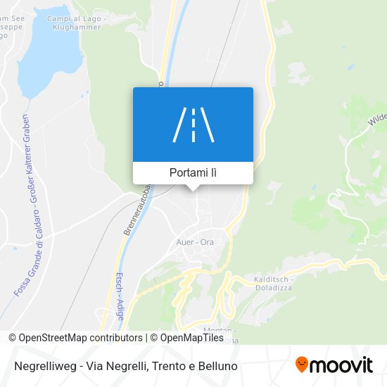 Mappa Negrelliweg - Via Negrelli