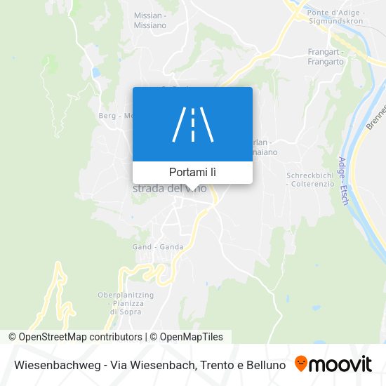 Mappa Wiesenbachweg - Via Wiesenbach