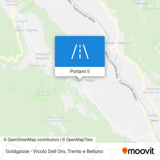 Mappa Goldgasse - Vicolo Dell Oro