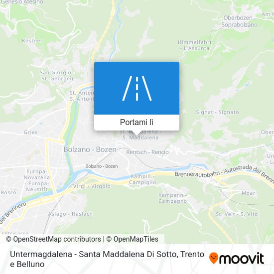 Mappa Untermagdalena - Santa Maddalena Di Sotto
