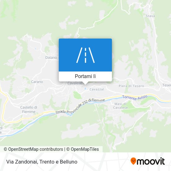 Mappa Via Zandonai