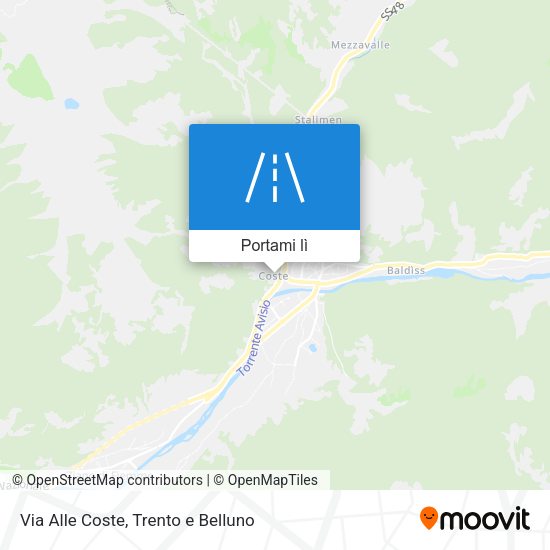Mappa Via Alle Coste