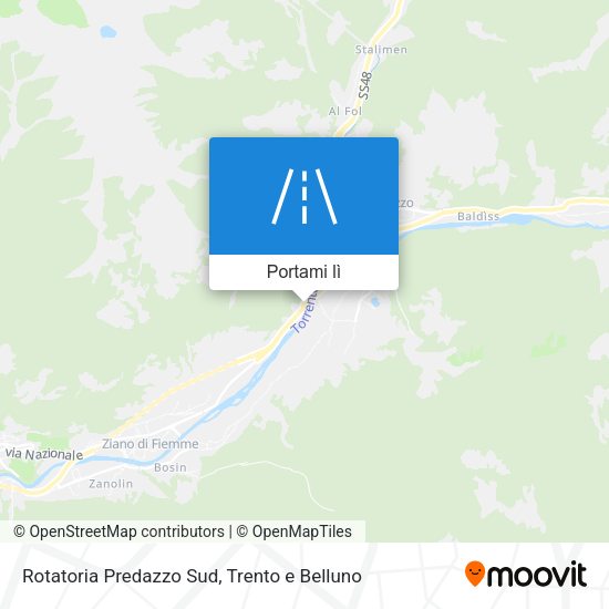 Mappa Rotatoria Predazzo Sud