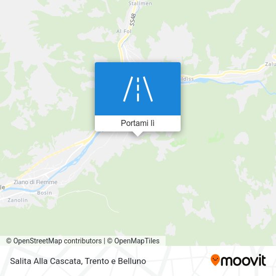 Mappa Salita Alla Cascata