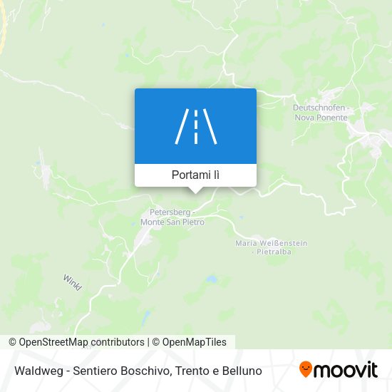 Mappa Waldweg - Sentiero Boschivo