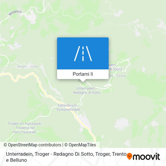 Mappa Unterradein, Troger - Redagno Di Sotto, Troger