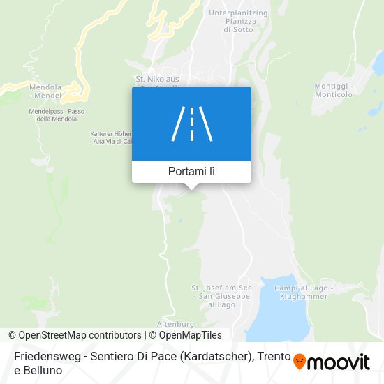 Mappa Friedensweg - Sentiero Di Pace (Kardatscher)