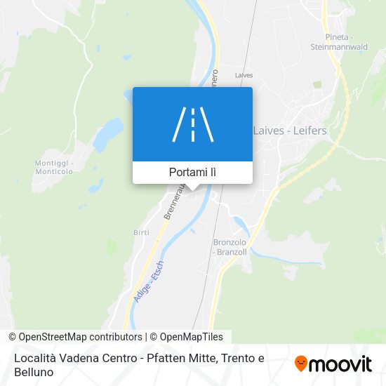 Mappa Località Vadena Centro - Pfatten Mitte