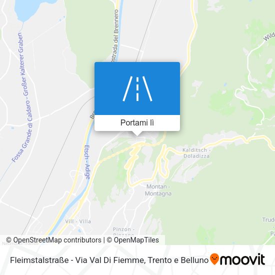 Mappa Fleimstalstraße - Via Val Di Fiemme