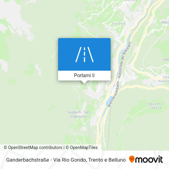 Mappa Ganderbachstraße - Via Rio Gondo